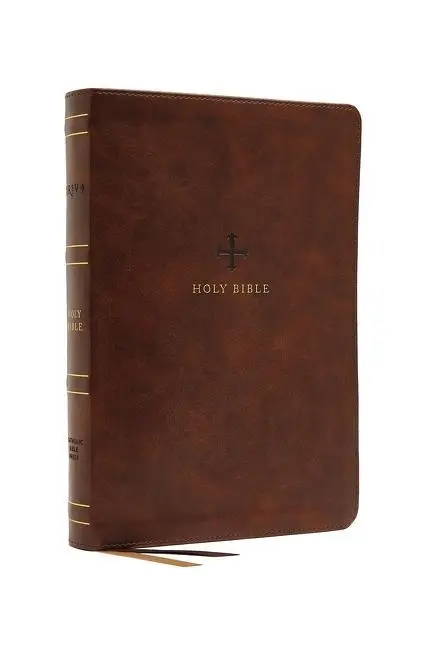 Cover: 9780785233992 | Nrsv, Catholic Bible, Thinline Edition, Leathersoft, Brown, Comfort...