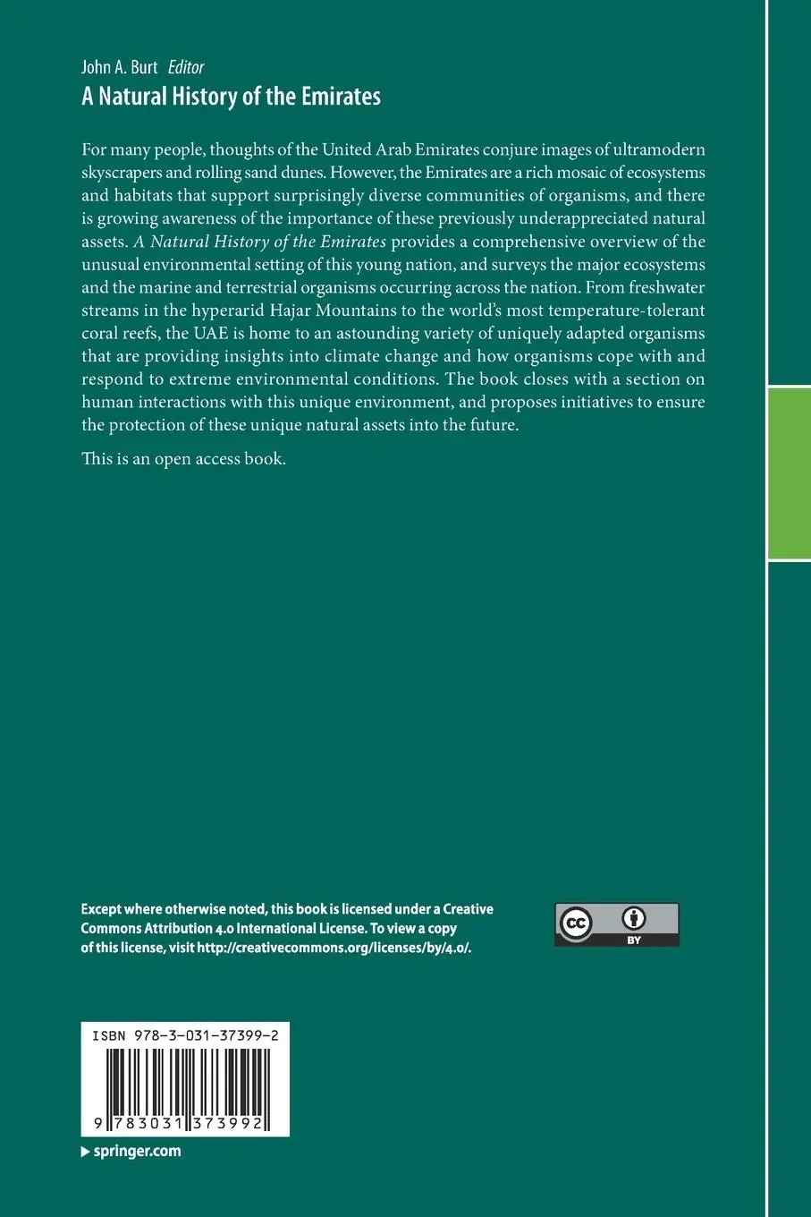 Rückseite: 9783031373992 | A Natural History of the Emirates | John A. Burt | Taschenbuch | xi