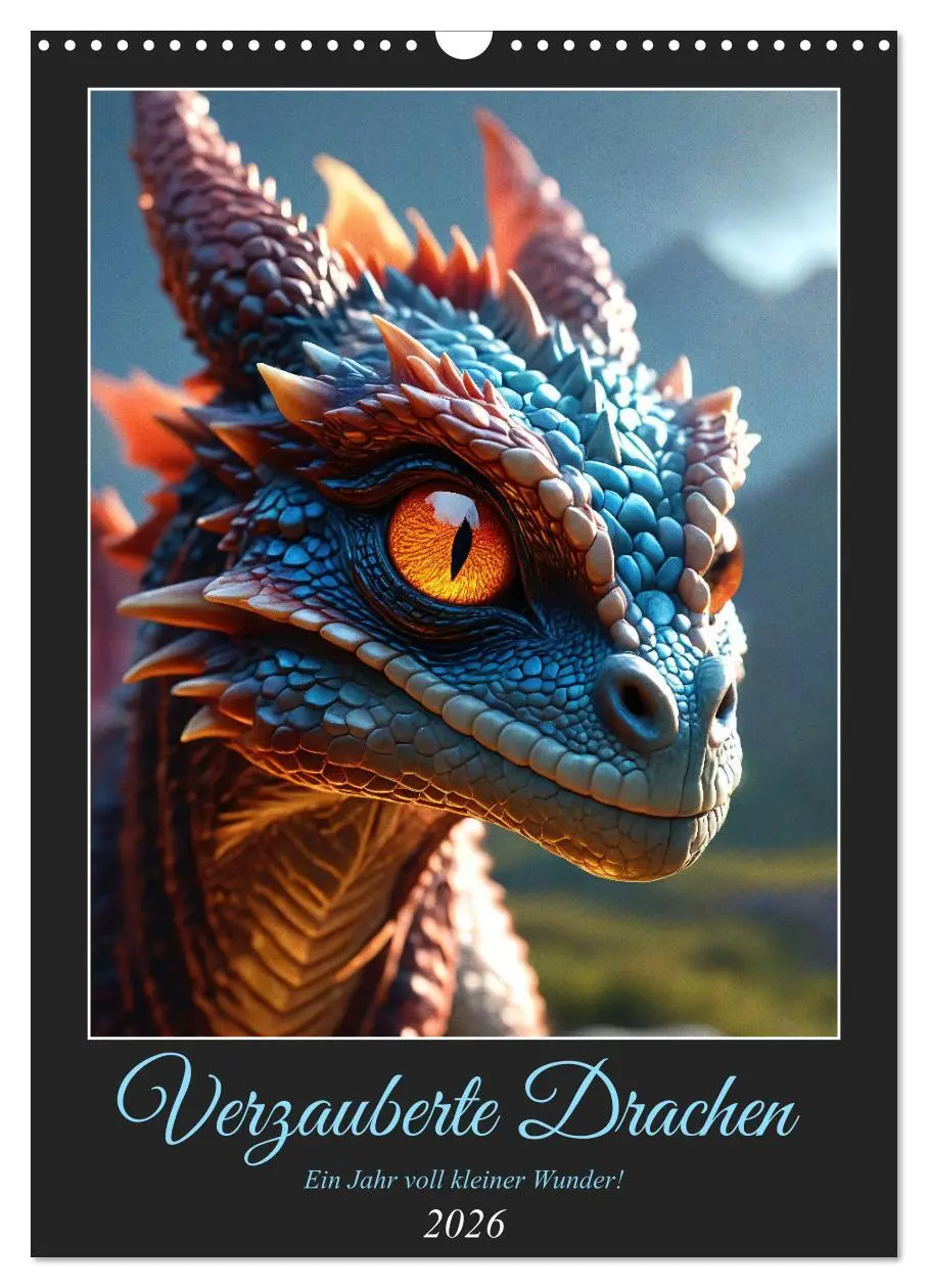 Cover: 9783516263992 | Verzauberte Drachen: Ein Jahr voll kleiner Wunder! (Wandkalender...
