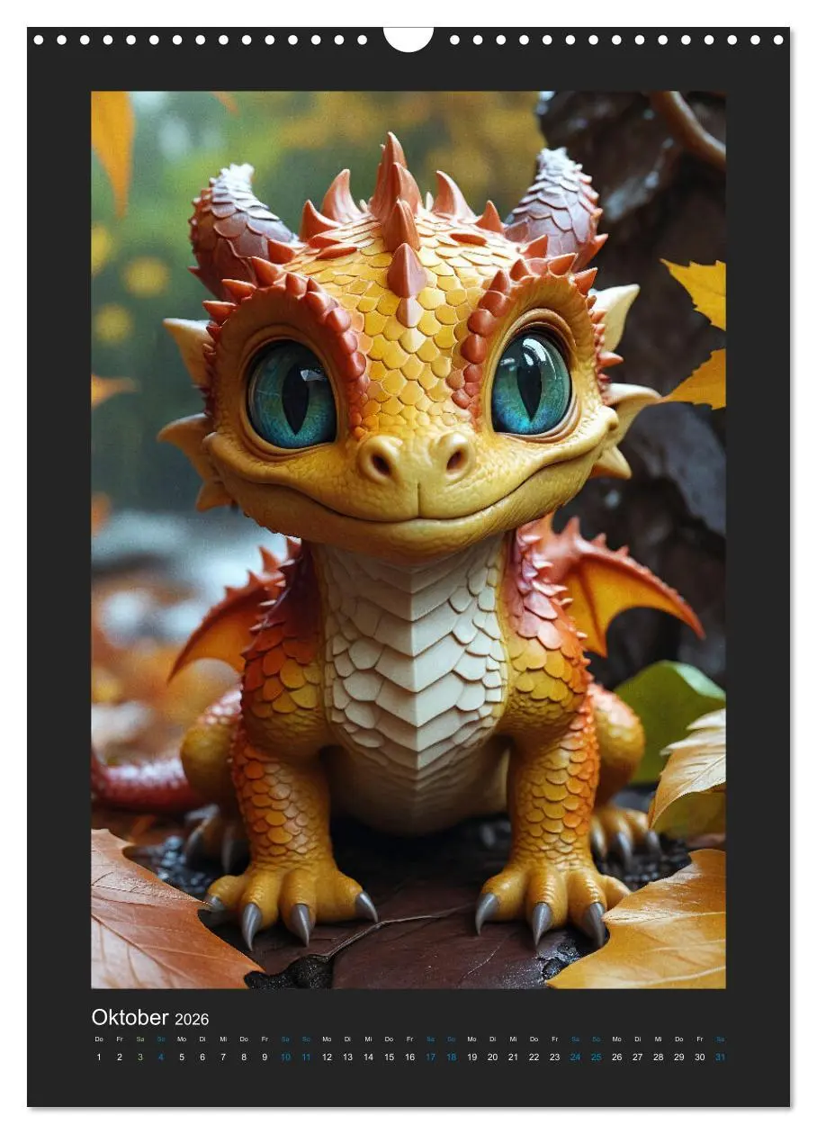 Bild: 9783516263992 | Verzauberte Drachen: Ein Jahr voll kleiner Wunder! (Wandkalender...