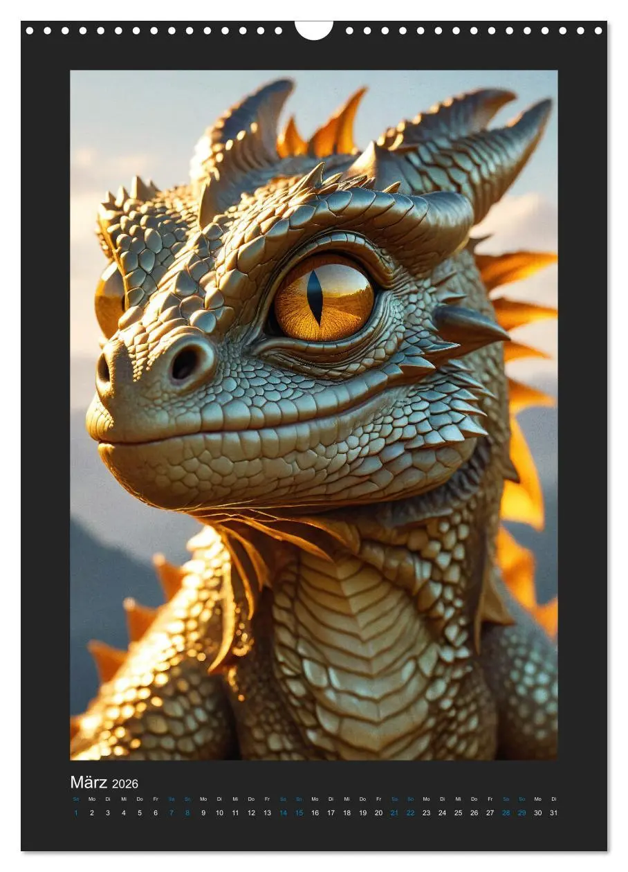 Bild: 9783516263992 | Verzauberte Drachen: Ein Jahr voll kleiner Wunder! (Wandkalender...