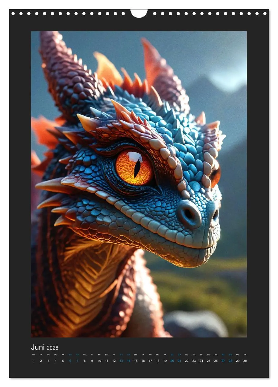 Bild: 9783516263992 | Verzauberte Drachen: Ein Jahr voll kleiner Wunder! (Wandkalender...
