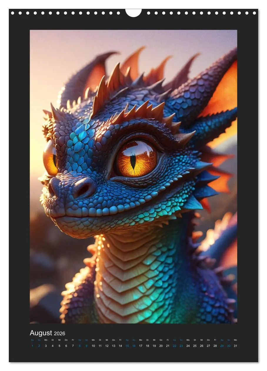 Bild: 9783516263992 | Verzauberte Drachen: Ein Jahr voll kleiner Wunder! (Wandkalender...