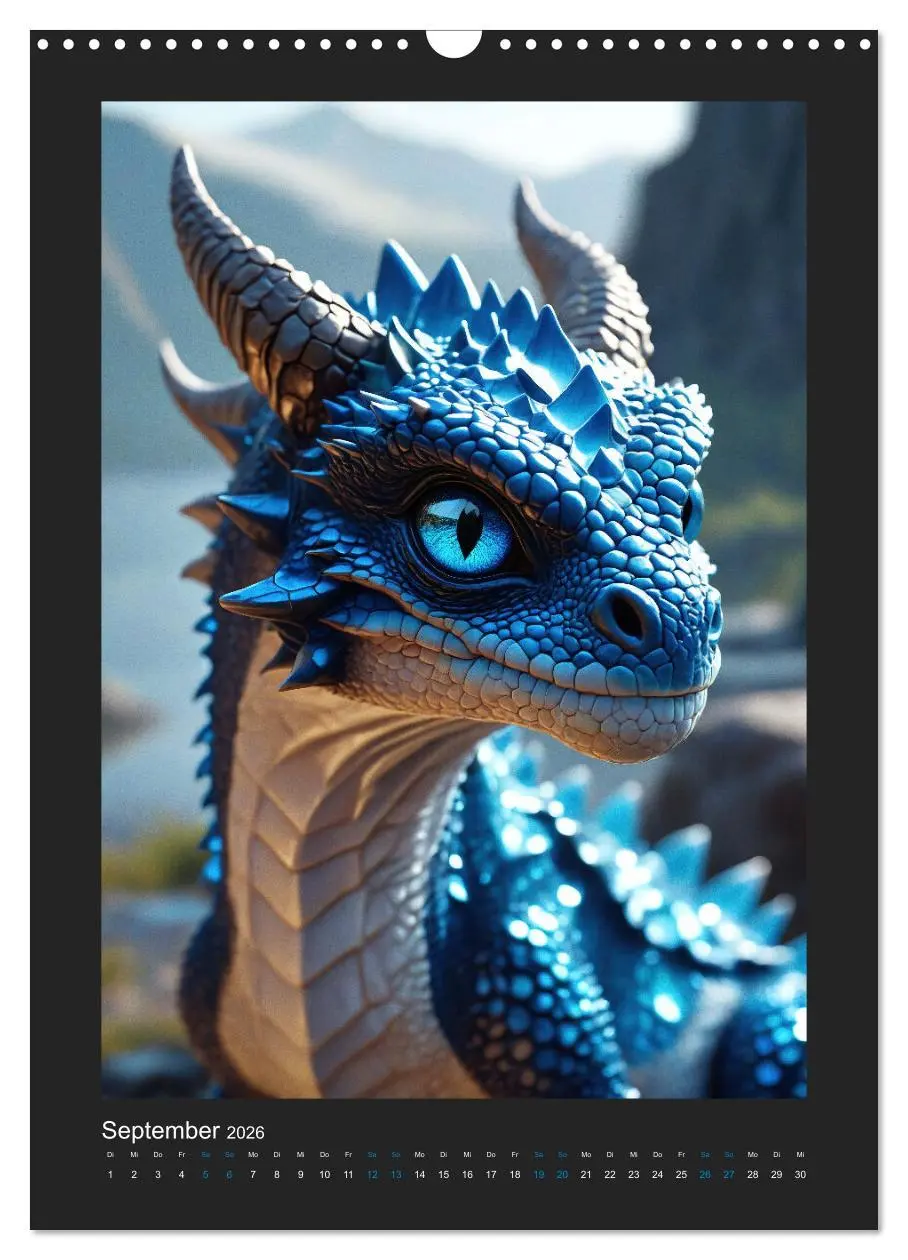 Bild: 9783516263992 | Verzauberte Drachen: Ein Jahr voll kleiner Wunder! (Wandkalender...