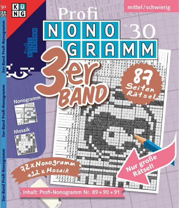 Cover: 9783905573992 | Profi-Nonogramm 3er-Band Nr. 30 | Rätsel fürs Auge | Conceptis Puzzles