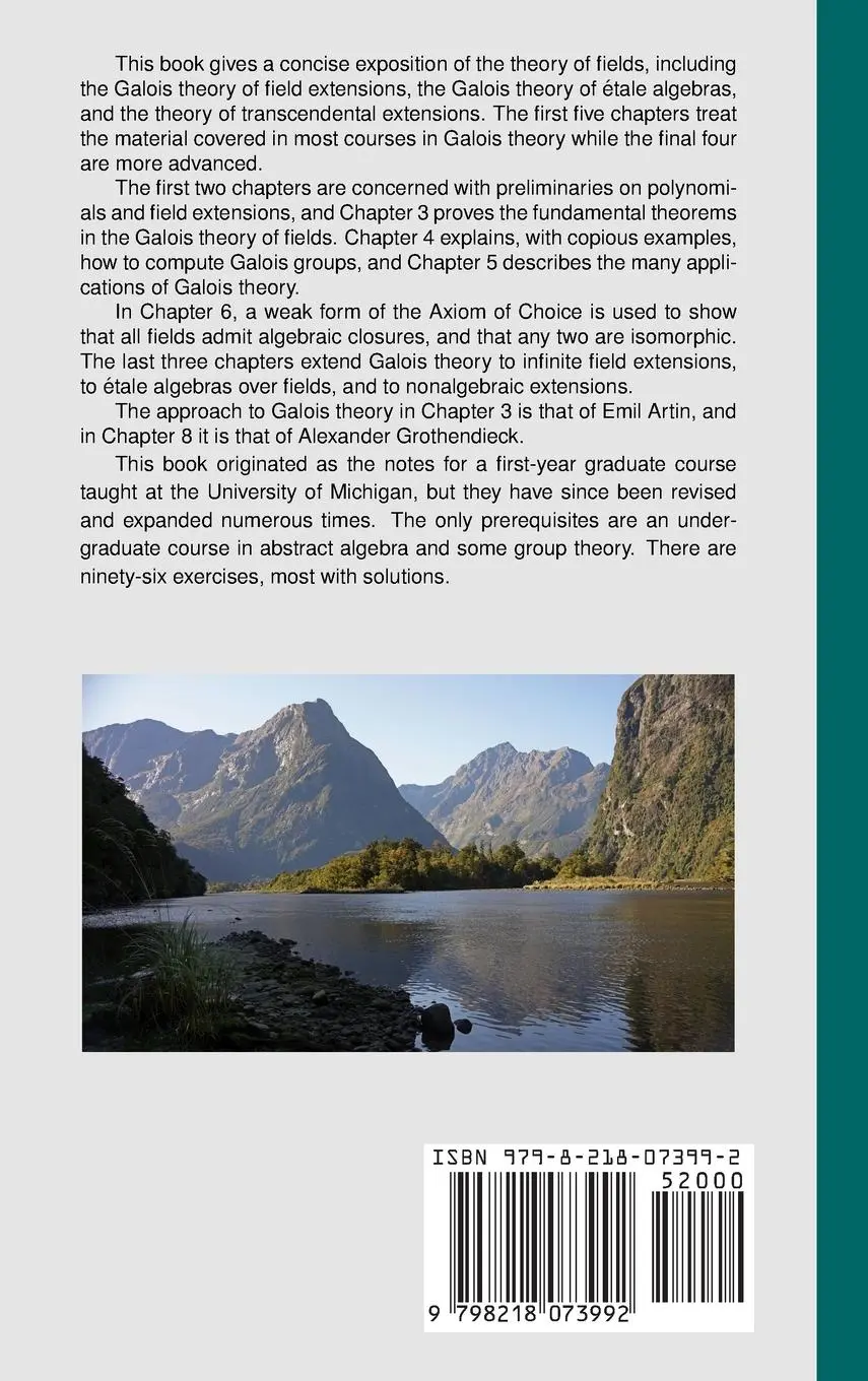 Rückseite: 9798218073992 | Fields and Galois Theory | J S. Milne | Buch | Gebunden | Englisch Rückseite: 9798218073992 | Fields and Galois Theory | J S. Milne | Buch | Gebunden | Englisch