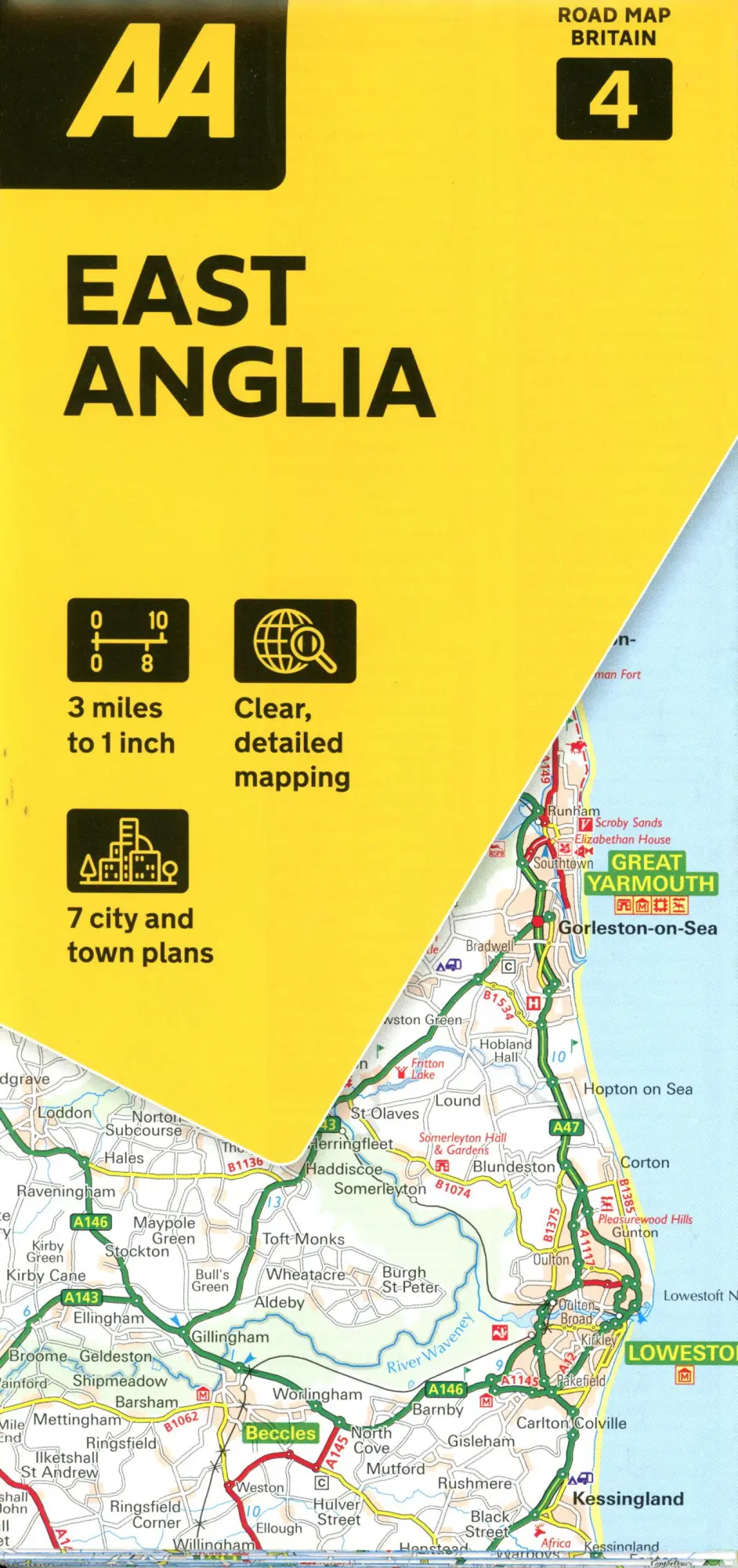 Bild: 9780749584092 | 04 East Anglia | 1:200000 | (Land-)Karte | AA Road Atlas Britain