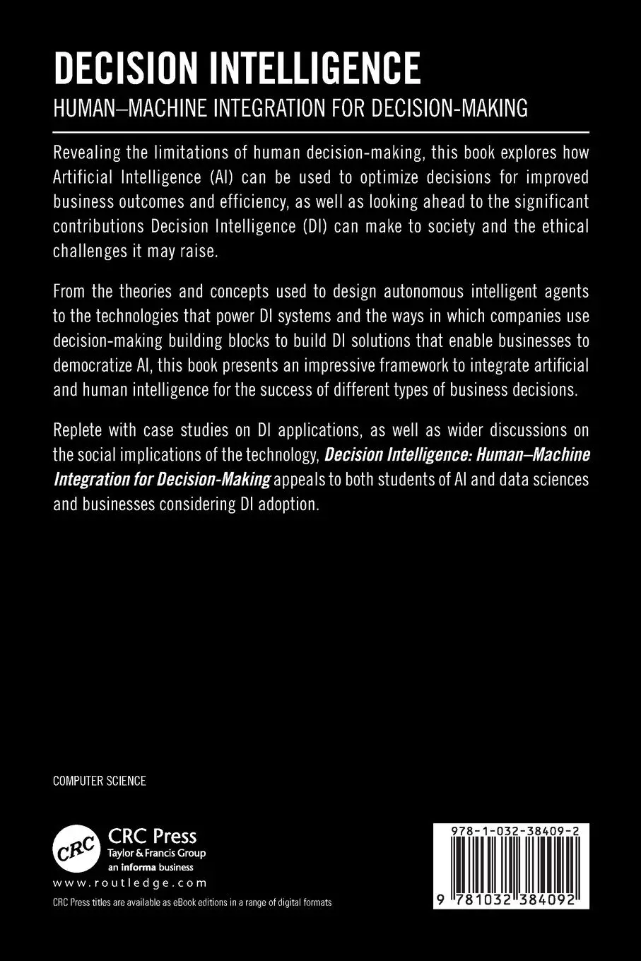 Rückseite: 9781032384092 | Decision Intelligence | Human-Machine Integration for Decision-Making