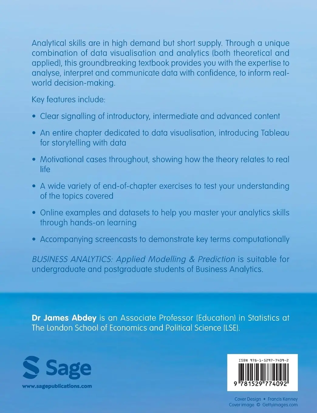 Rückseite: 9781529774092 | Business Analytics | Applied Modelling and Prediction | James Abdey