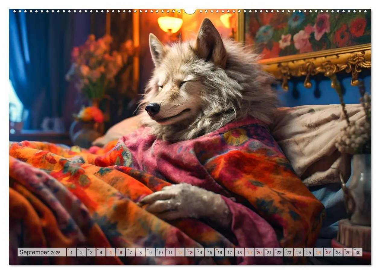 Bild: 9783457514092 | Rotkäppchen und der Wolf (hochwertiger Premium Wandkalender 2026...