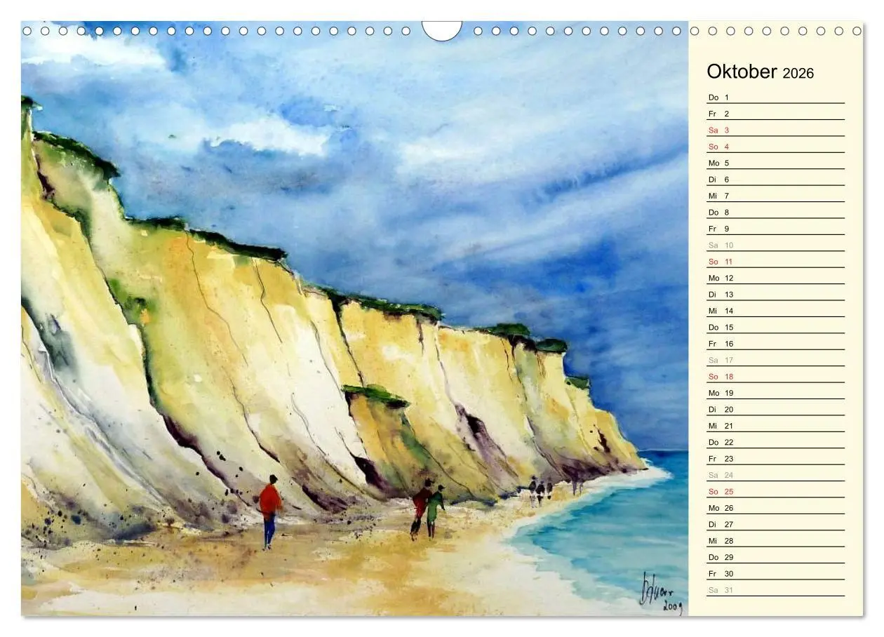 Bild: 9783457994092 | Aquarelle - Fischland-Darß (Wandkalender 2026 DIN A3 quer),...