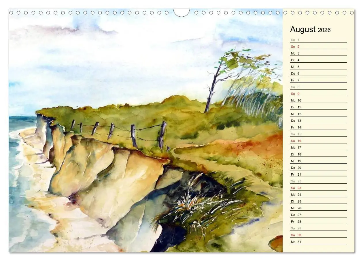 Bild: 9783457994092 | Aquarelle - Fischland-Darß (Wandkalender 2026 DIN A3 quer),...