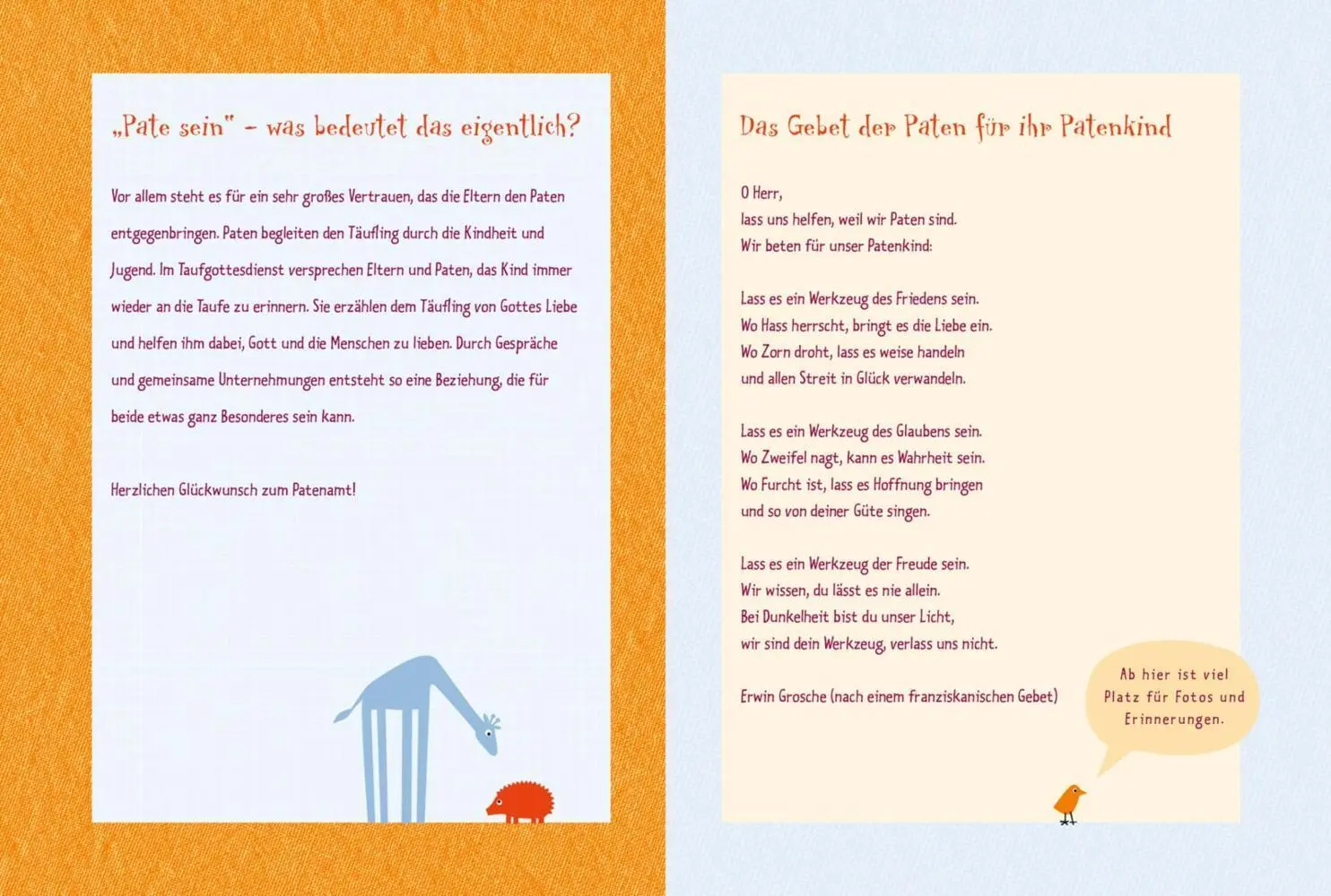 Bild: 9783522304092 | Mein Patenkind-Album | Liebevoll gestaltetes Erinnerungsbuch für Paten