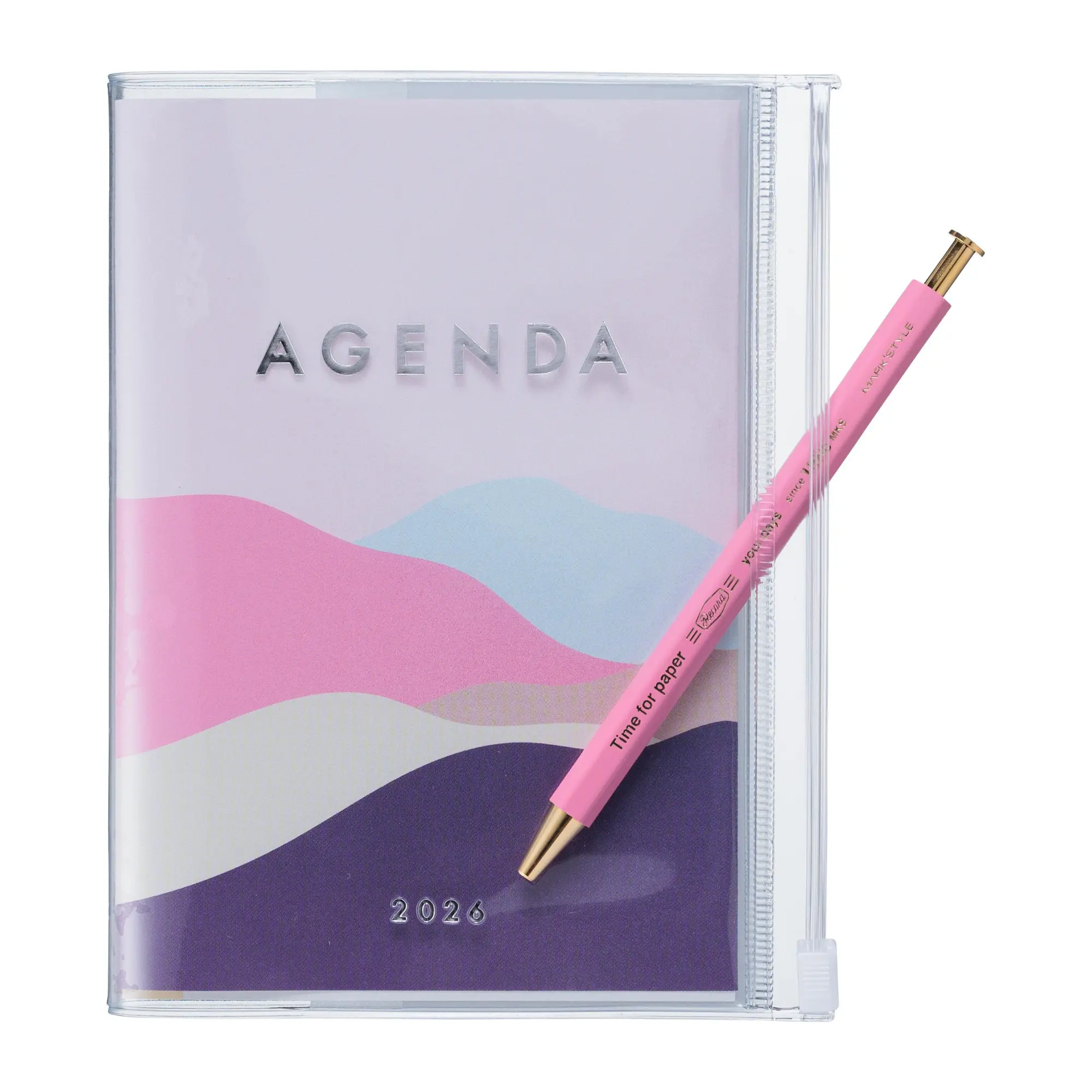 Bild: 4550045144192 | MARK'S 2025/26 Taschenkalender, A5 Mountain // Pink | MARK'S Inc.