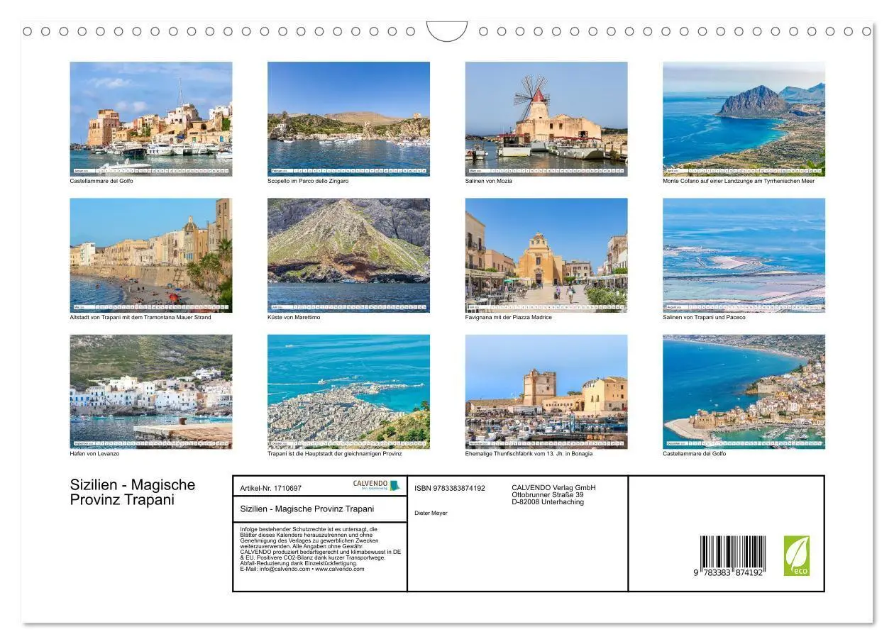 Bild: 9783383874192 | Sizilien - Magische Provinz Trapani (Wandkalender 2025 DIN A3...