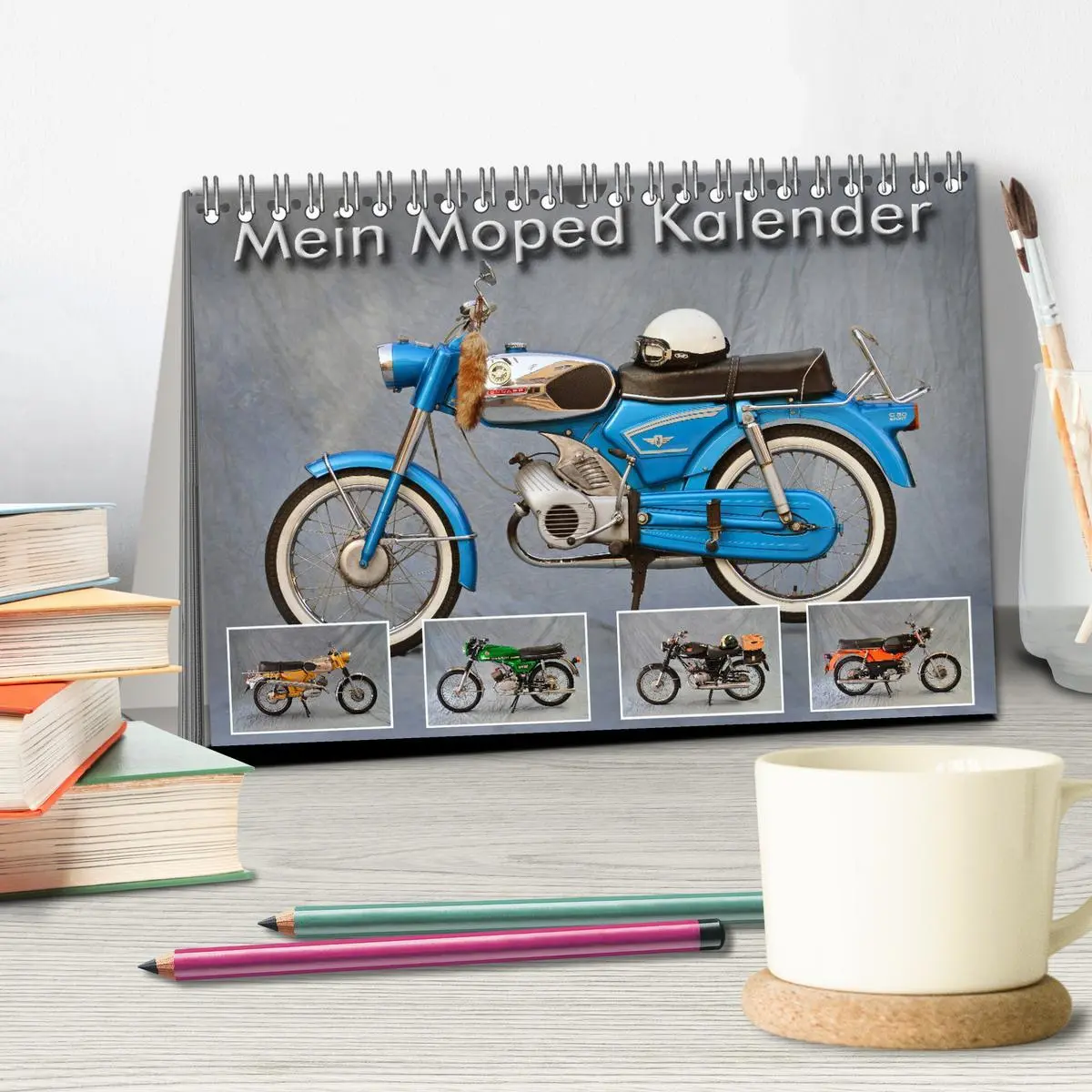 Bild: 9783457674192 | Mein Moped Kalender (Tischkalender 2026 DIN A5 quer), CALVENDO...