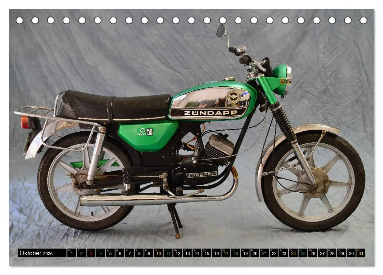 Bild: 9783457674192 | Mein Moped Kalender (Tischkalender 2026 DIN A5 quer), CALVENDO...