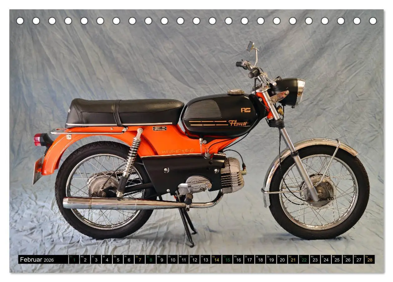 Bild: 9783457674192 | Mein Moped Kalender (Tischkalender 2026 DIN A5 quer), CALVENDO...
