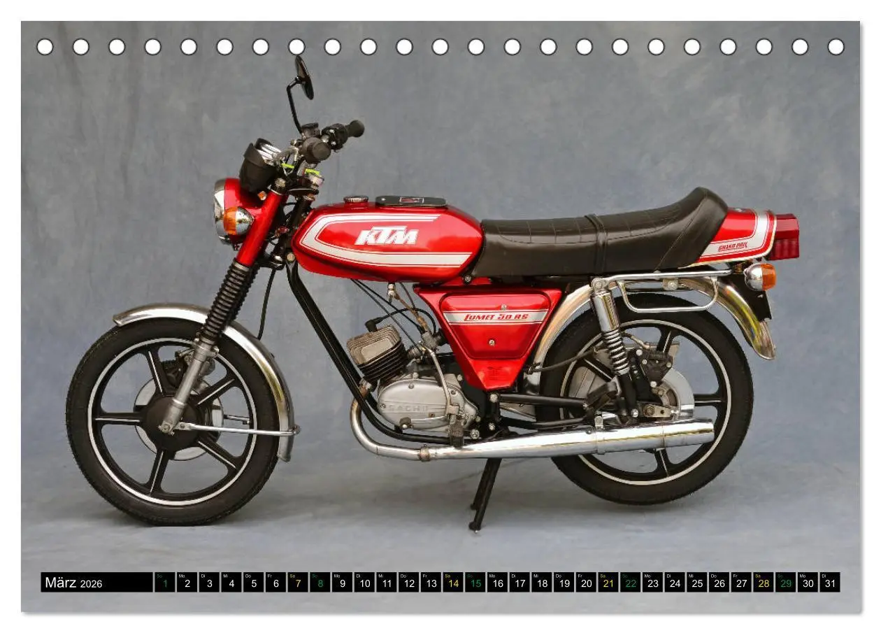 Bild: 9783457674192 | Mein Moped Kalender (Tischkalender 2026 DIN A5 quer), CALVENDO...