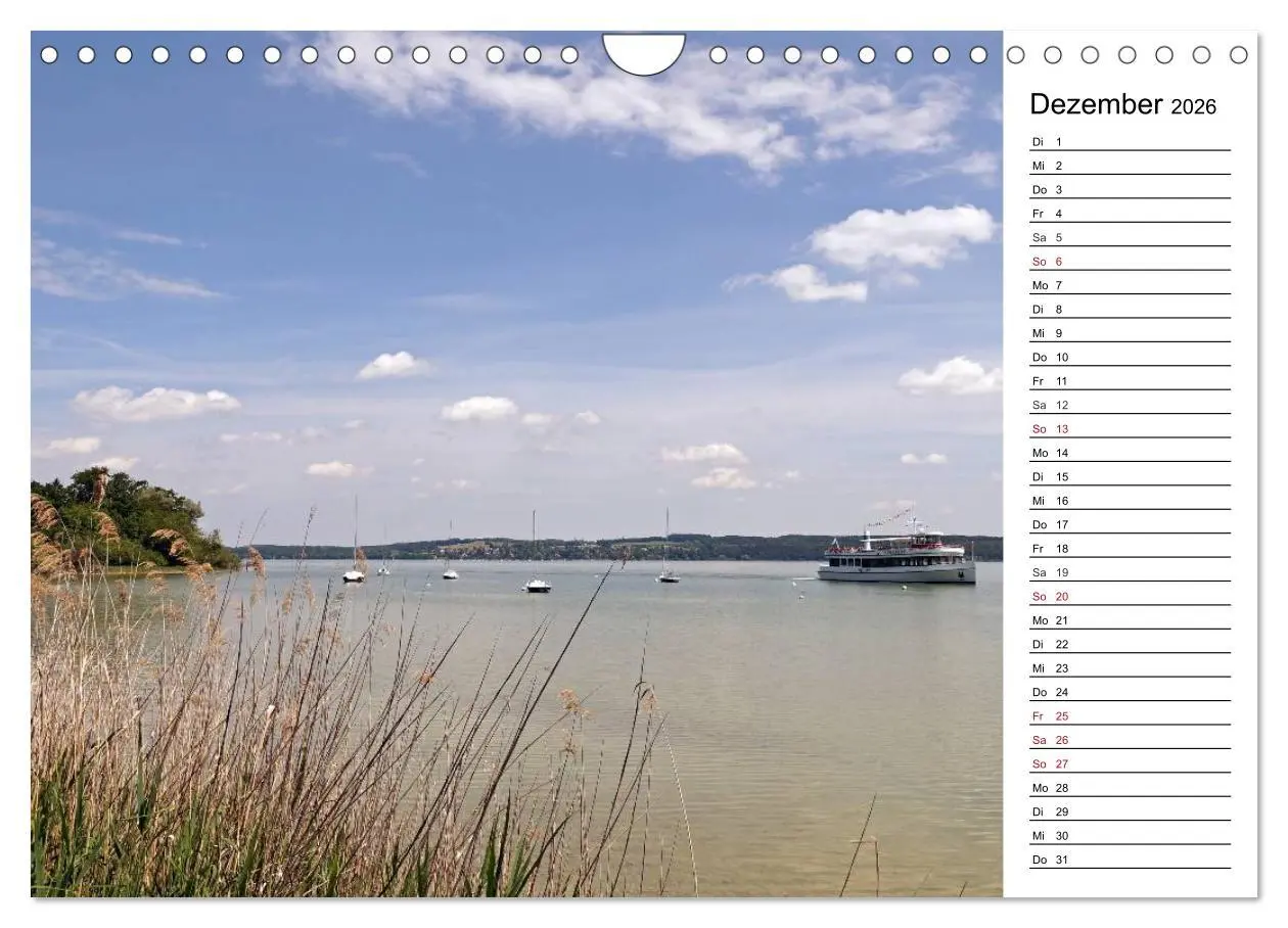 Bild: 9783457984192 | Seestärke - Der Ammersee (Wandkalender 2026 DIN A4 quer), CALVENDO...