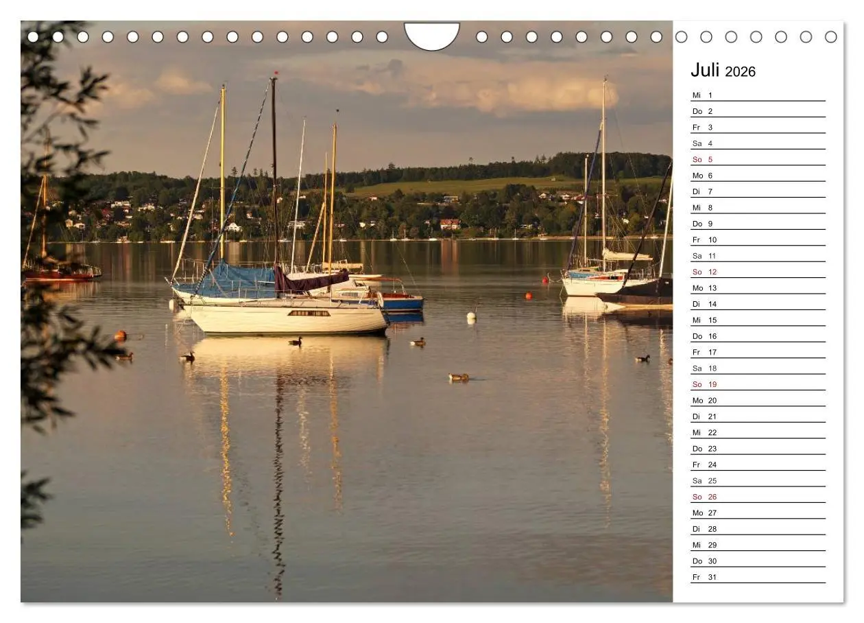 Bild: 9783457984192 | Seestärke - Der Ammersee (Wandkalender 2026 DIN A4 quer), CALVENDO...