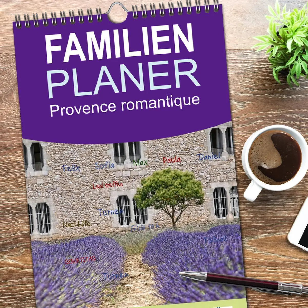 Bild: 9783516514292 | Familienplaner 2026 - Provence romantique mit 5 Spalten...