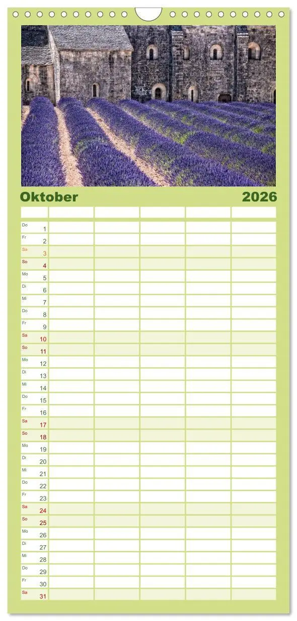 Bild: 9783516514292 | Familienplaner 2026 - Provence romantique mit 5 Spalten...