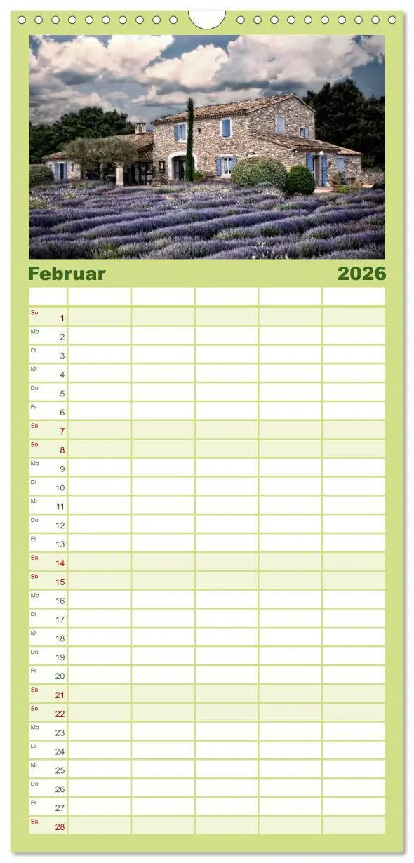 Bild: 9783516514292 | Familienplaner 2026 - Provence romantique mit 5 Spalten...