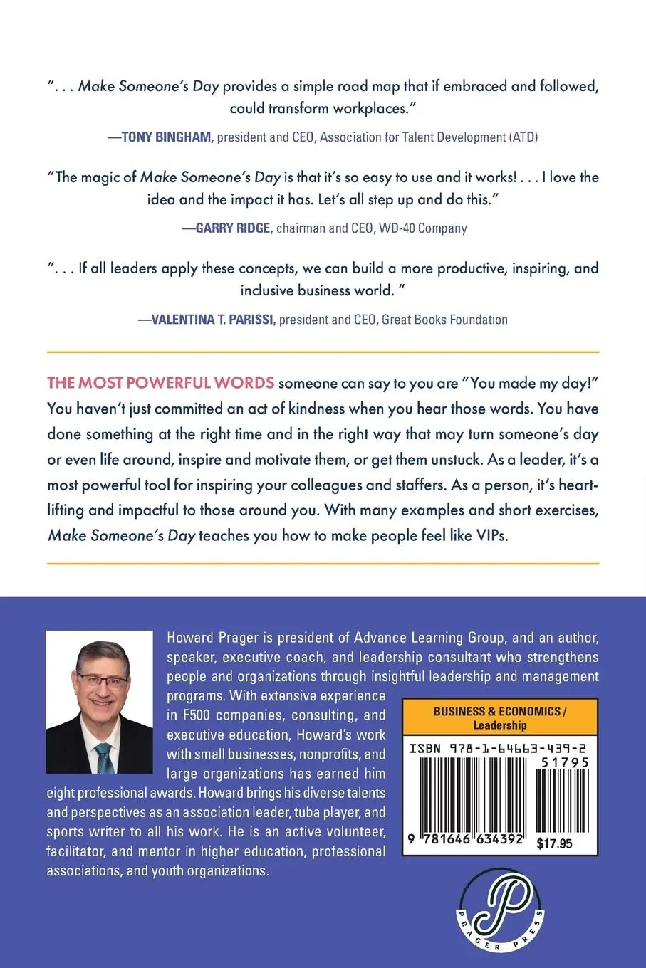 Rückseite: 9781646634392 | Make Someone's Day | Becoming a Memorable Leader in Work and Life
