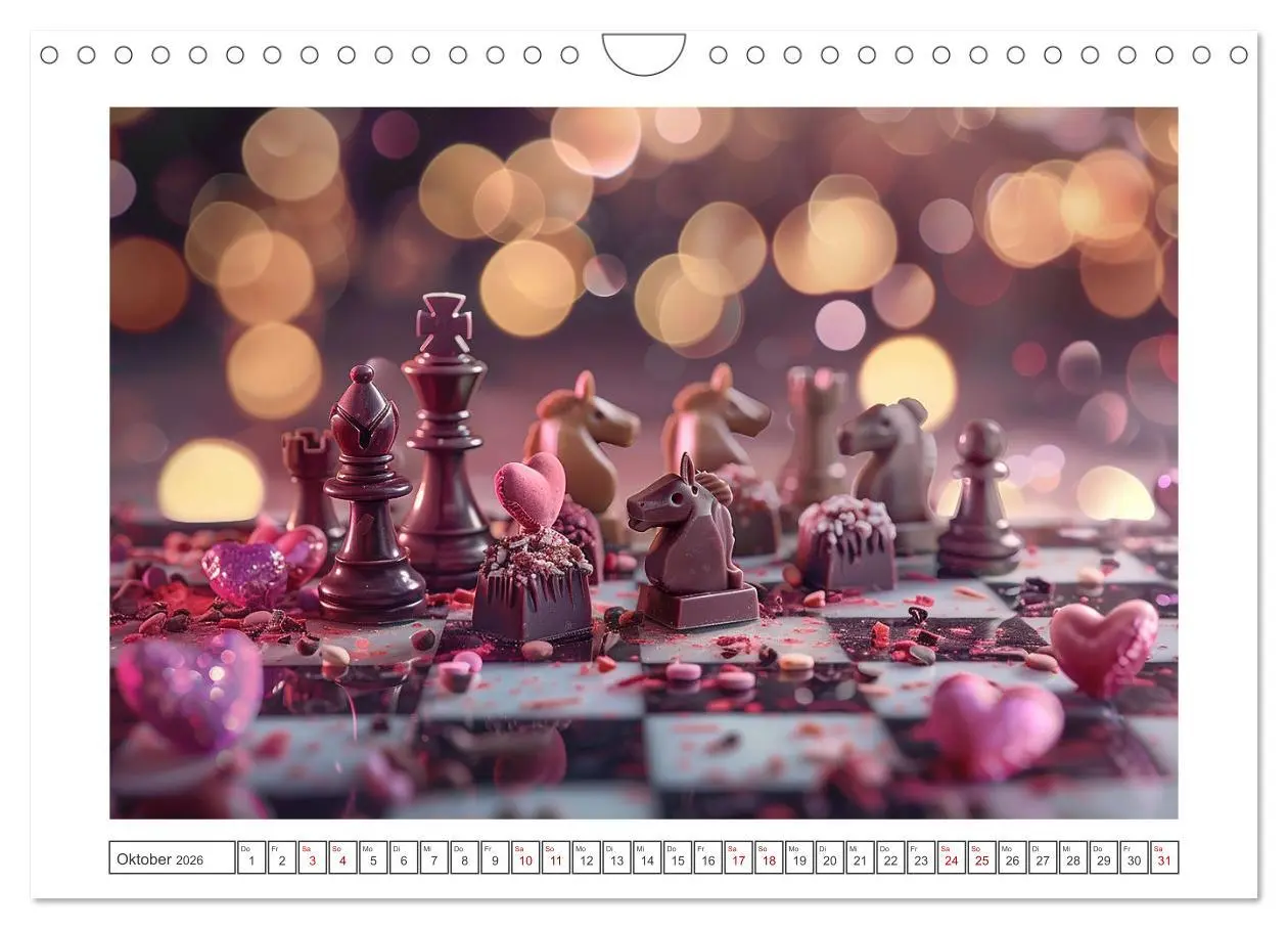 Bild: 9783457344392 | Lecker Schach (Wandkalender 2026 DIN A4 quer), CALVENDO Monatskalender