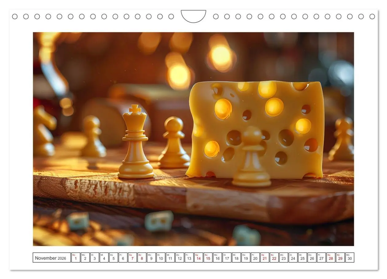 Bild: 9783457344392 | Lecker Schach (Wandkalender 2026 DIN A4 quer), CALVENDO Monatskalender