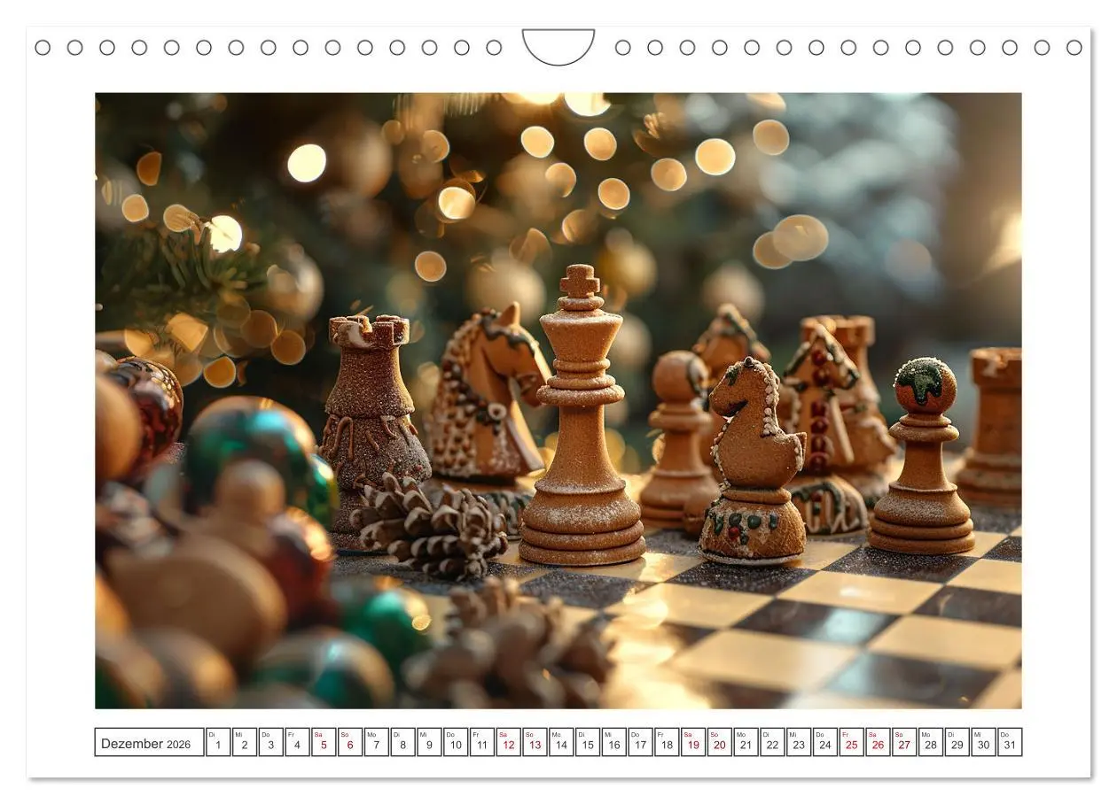Bild: 9783457344392 | Lecker Schach (Wandkalender 2026 DIN A4 quer), CALVENDO Monatskalender