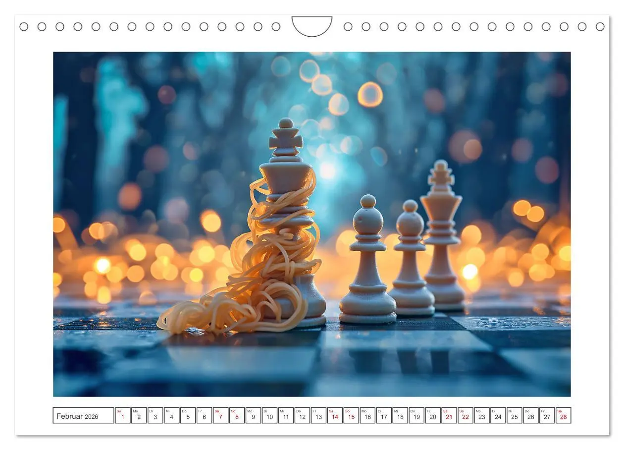 Bild: 9783457344392 | Lecker Schach (Wandkalender 2026 DIN A4 quer), CALVENDO Monatskalender