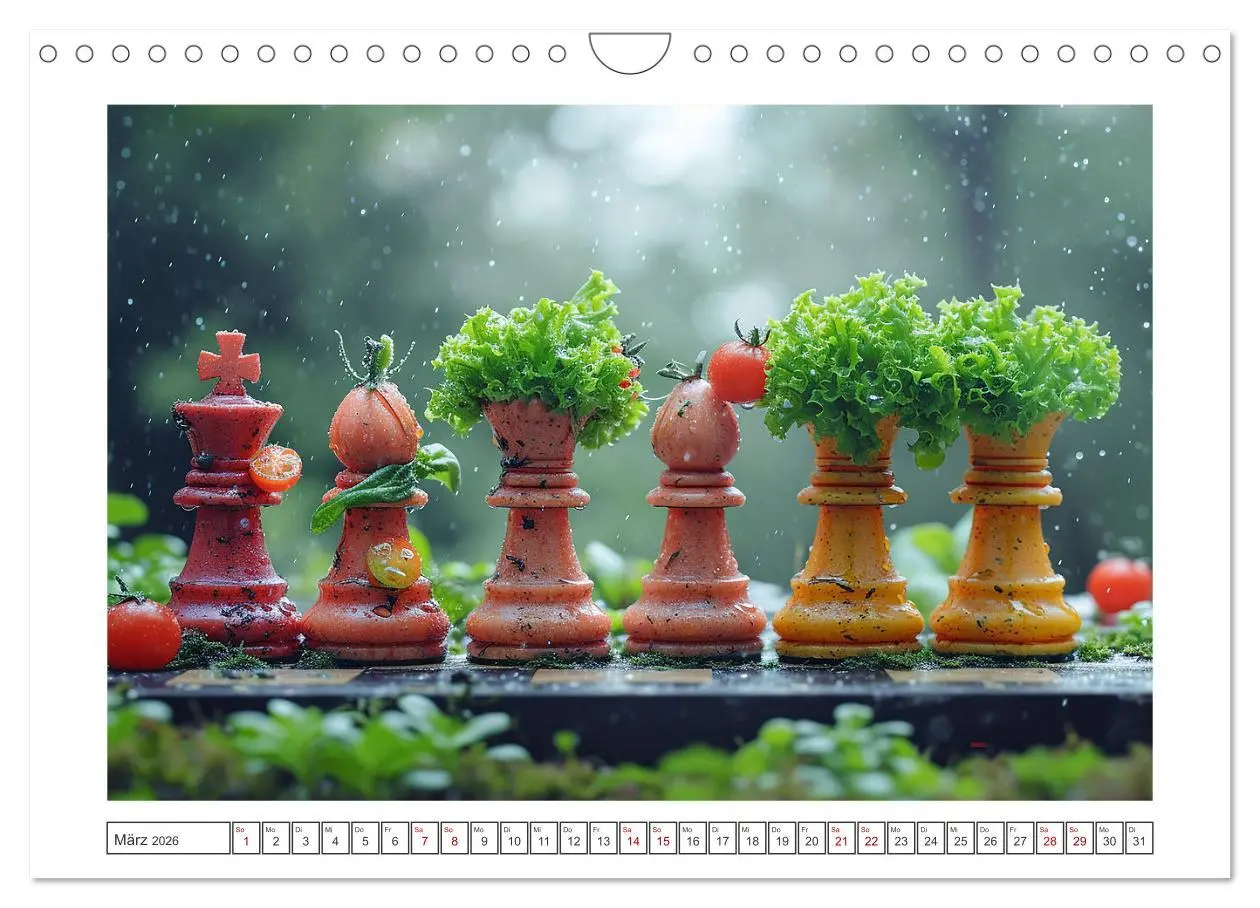 Bild: 9783457344392 | Lecker Schach (Wandkalender 2026 DIN A4 quer), CALVENDO Monatskalender