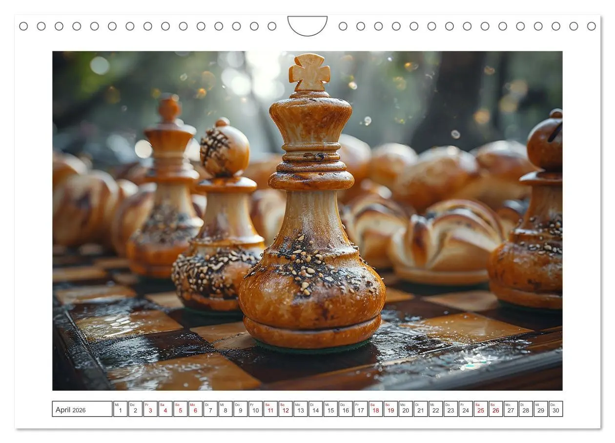 Bild: 9783457344392 | Lecker Schach (Wandkalender 2026 DIN A4 quer), CALVENDO Monatskalender