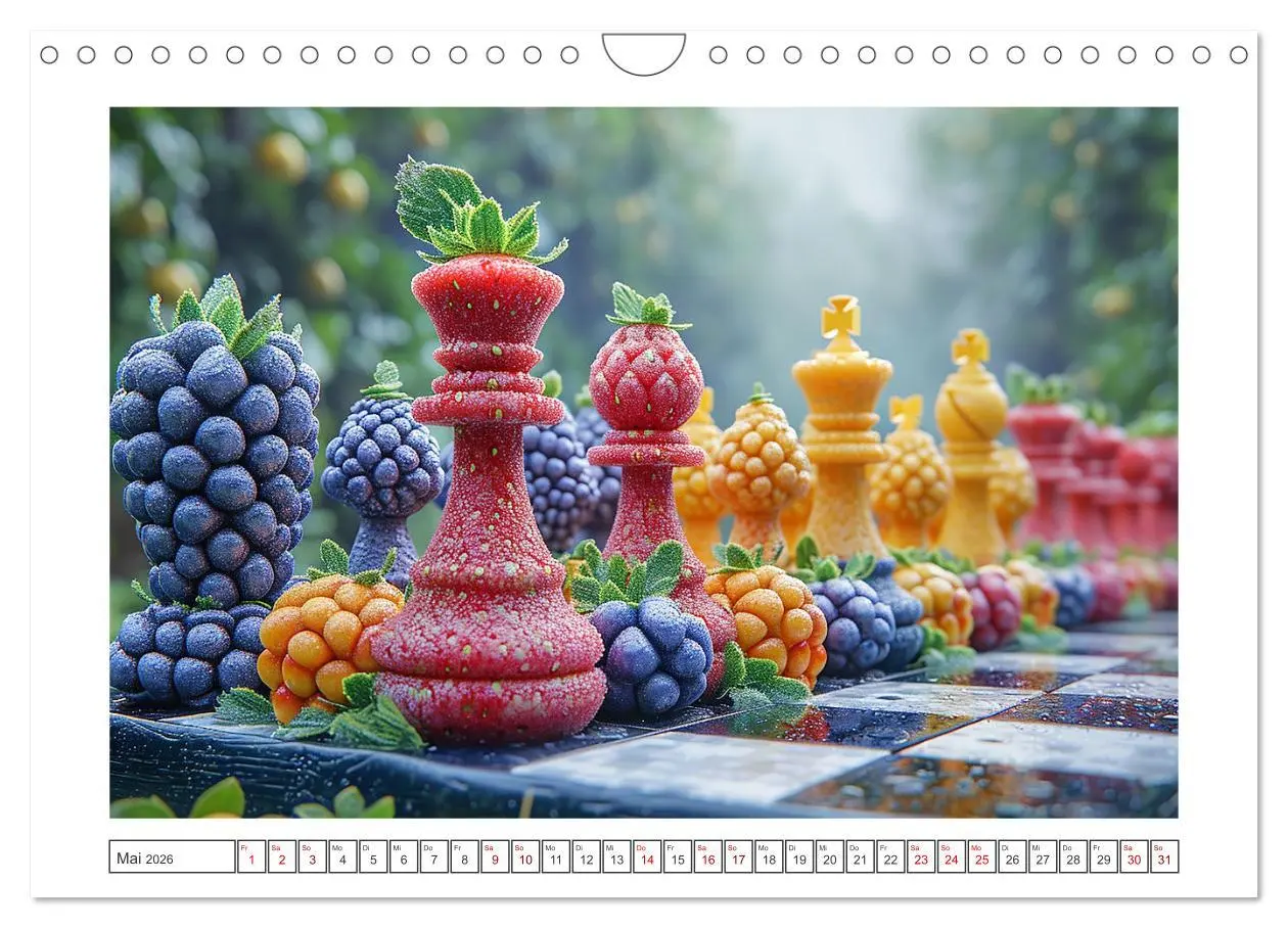 Bild: 9783457344392 | Lecker Schach (Wandkalender 2026 DIN A4 quer), CALVENDO Monatskalender