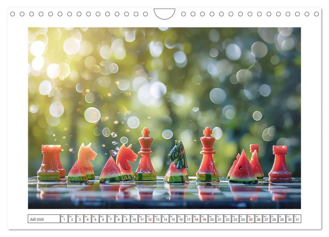 Bild: 9783457344392 | Lecker Schach (Wandkalender 2026 DIN A4 quer), CALVENDO Monatskalender