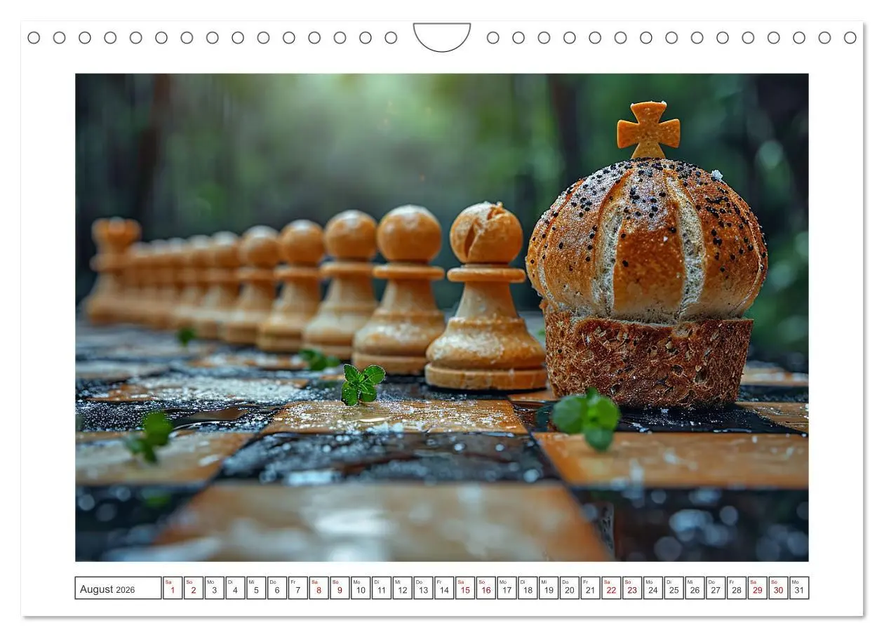 Bild: 9783457344392 | Lecker Schach (Wandkalender 2026 DIN A4 quer), CALVENDO Monatskalender