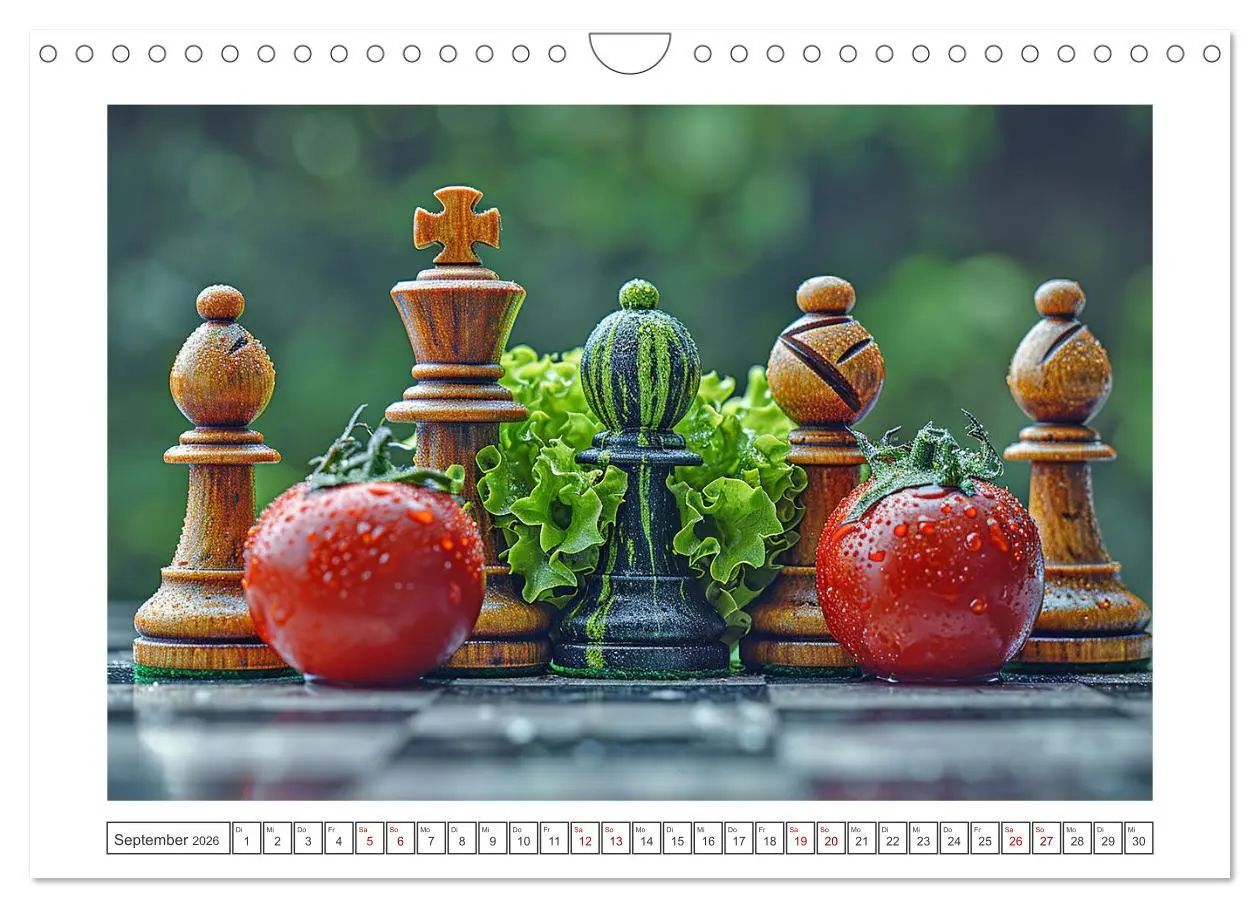 Bild: 9783457344392 | Lecker Schach (Wandkalender 2026 DIN A4 quer), CALVENDO Monatskalender