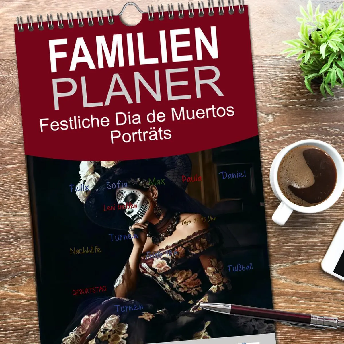 Bild: 9783516504392 | Familienplaner 2026 - Festliche Dia de Muertos Porträts mit 5...