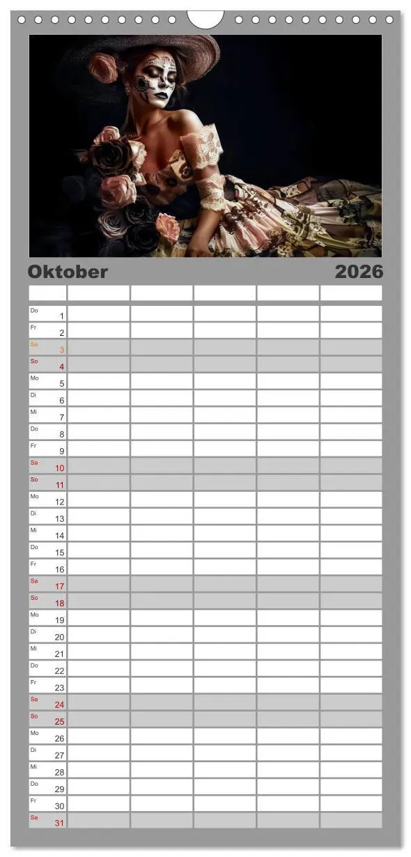 Bild: 9783516504392 | Familienplaner 2026 - Festliche Dia de Muertos Porträts mit 5...