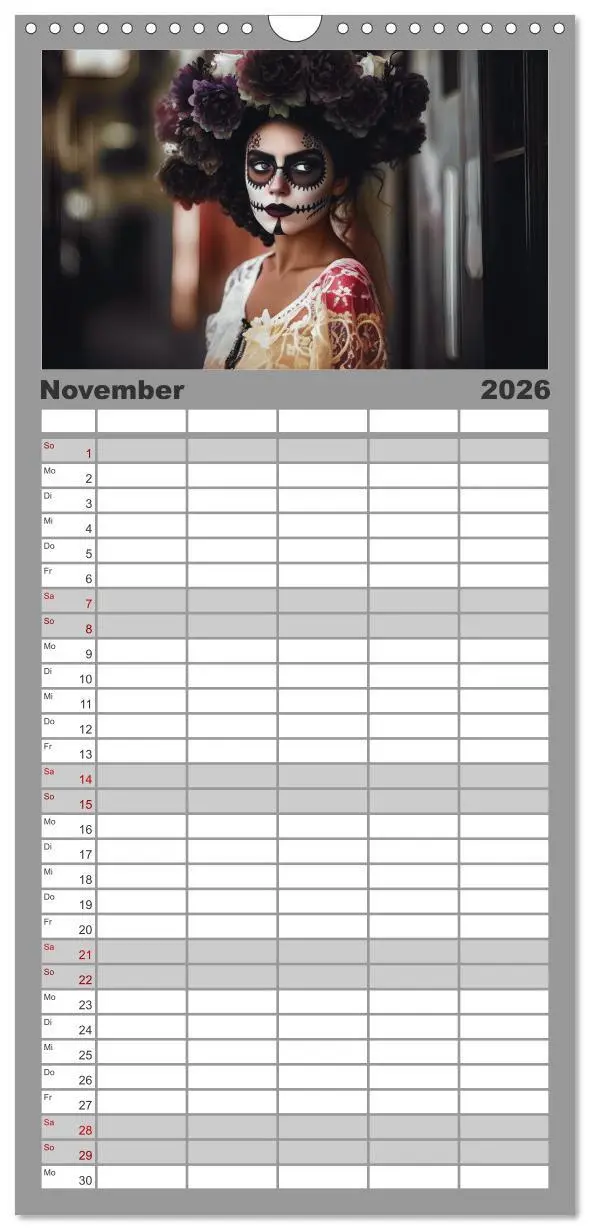 Bild: 9783516504392 | Familienplaner 2026 - Festliche Dia de Muertos Porträts mit 5...
