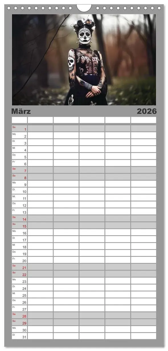 Bild: 9783516504392 | Familienplaner 2026 - Festliche Dia de Muertos Porträts mit 5...