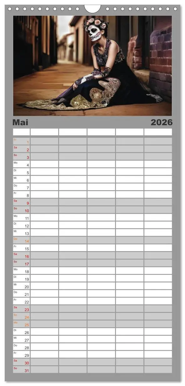 Bild: 9783516504392 | Familienplaner 2026 - Festliche Dia de Muertos Porträts mit 5...