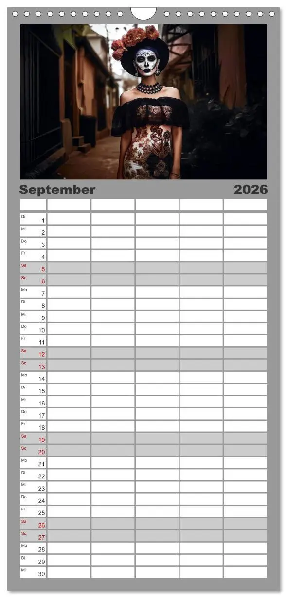 Bild: 9783516504392 | Familienplaner 2026 - Festliche Dia de Muertos Porträts mit 5...