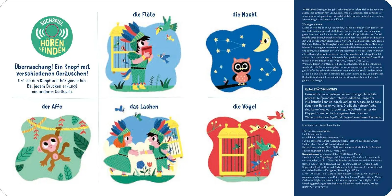 Bild: 9783737374392 | Hörst du die Zauberflöte? | Marion Billet | Buch | Hörst du ...?
