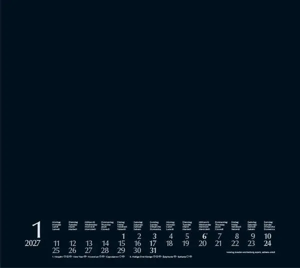Bild: 9783819304392 | Foto-Malen-Basteln Bastelkalender quer schwarz 2027 | Verlag Korsch