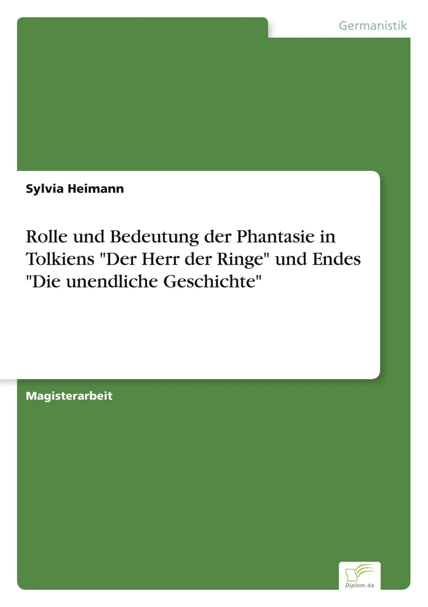 Cover: 9783838664392 | Rolle und Bedeutung der Phantasie in Tolkiens "Der Herr der Ringe"...