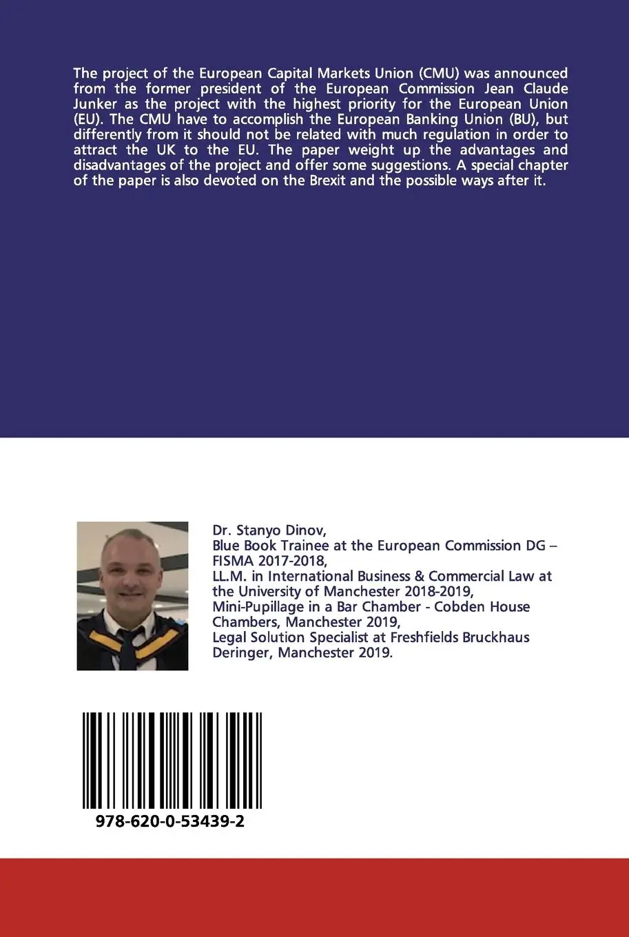 Rückseite: 9786200534392 | European Capital Markets Union | claims and criticisms | Stanyo Dinov