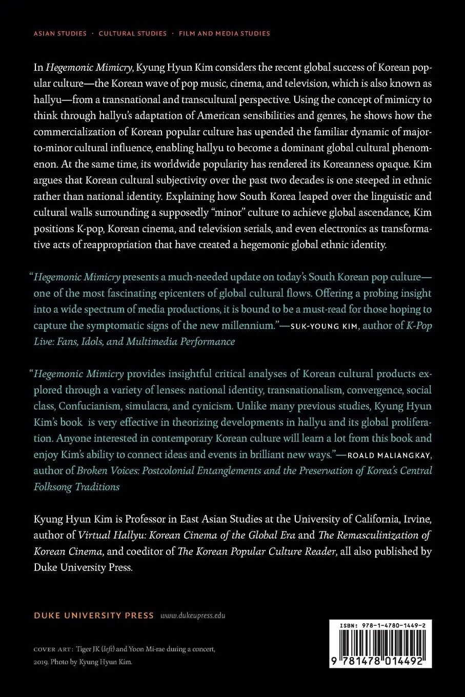 Rückseite: 9781478014492 | Hegemonic Mimicry | Korean Popular Culture of the Twenty-First Century